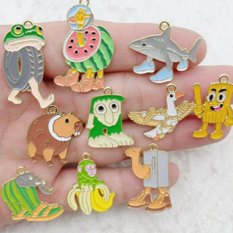 Wedding Yes - 10pcs Creative Alloy Drip Oil Jewelry,