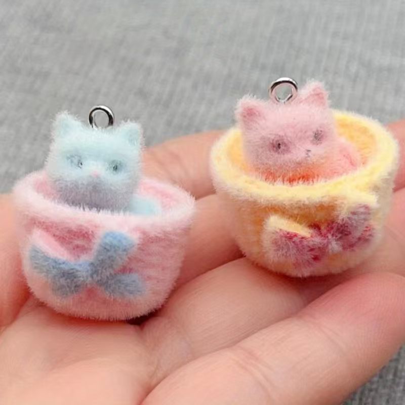 4pcs 3D plush resin cat pendan - огляд і ціна Wedding Yes