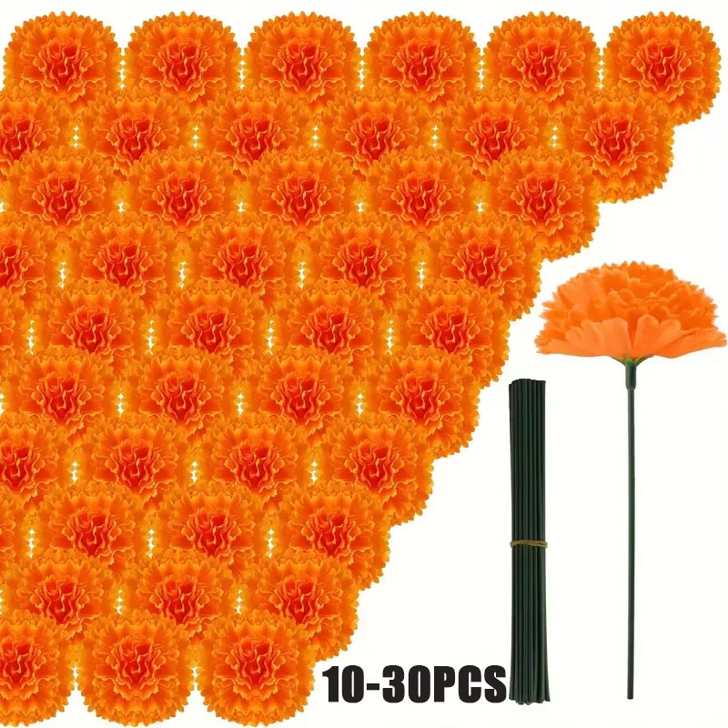 10-30PCS Faux Carnation Marigo - огляд і ціна Indian Wedding Decor Supply