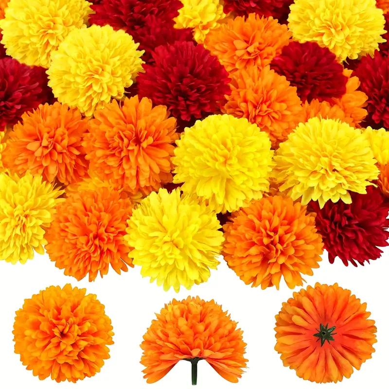 Artificial Carnation Marigold  - огляд і ціна Indian Wedding Decor Supply