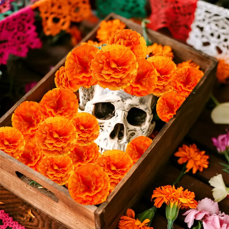 Artificial Carnation Marigold  - огляд і ціна Indian Wedding Decor Supply