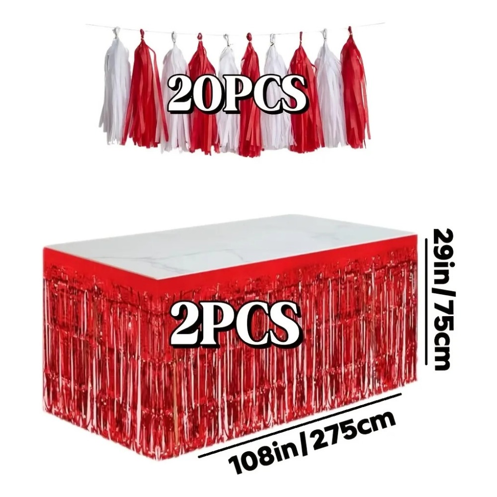 22Pcs Red Foil Streamers & Red - огляд і ціна Wedding Supply Canada