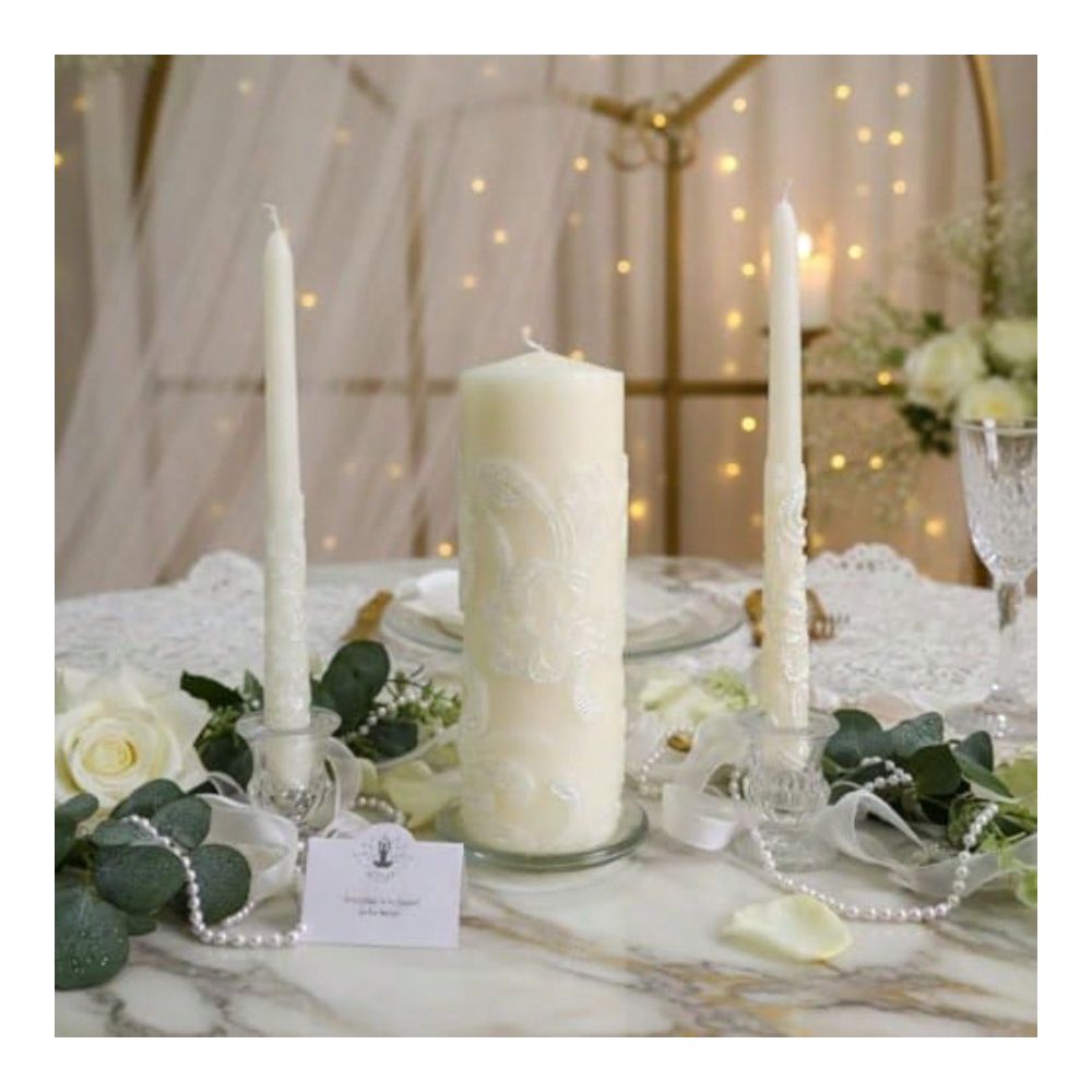 Inch High Cream Wedding Unity  - огляд і ціна Unity Candle Set